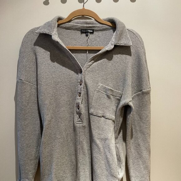 Fashion Nova Chilled Out Oversized Romper in Grey - Picture 5 of 15